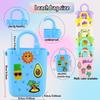 Mini Silicone Tote Bag, Rubber Beach Tote with Adjustable Strap &22 Cute Decorations for Little Girl & Woman view 4