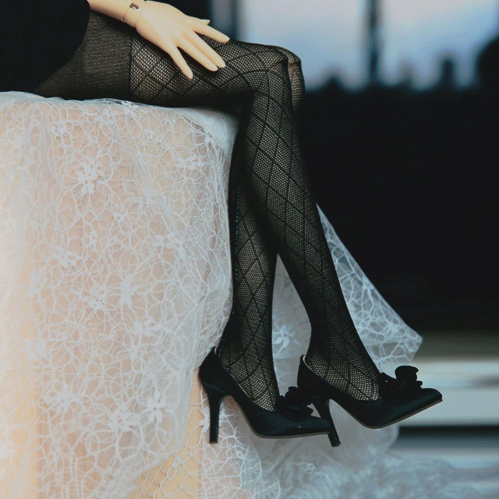 SssHam 1/3 1/4 BJD Doll Handmade Mesh Long Stockings Female Doll Pants Sock Legging for 45 cm/60 cm 18 Inch/24 Inch Dolls Clothes Accessories(1/4)