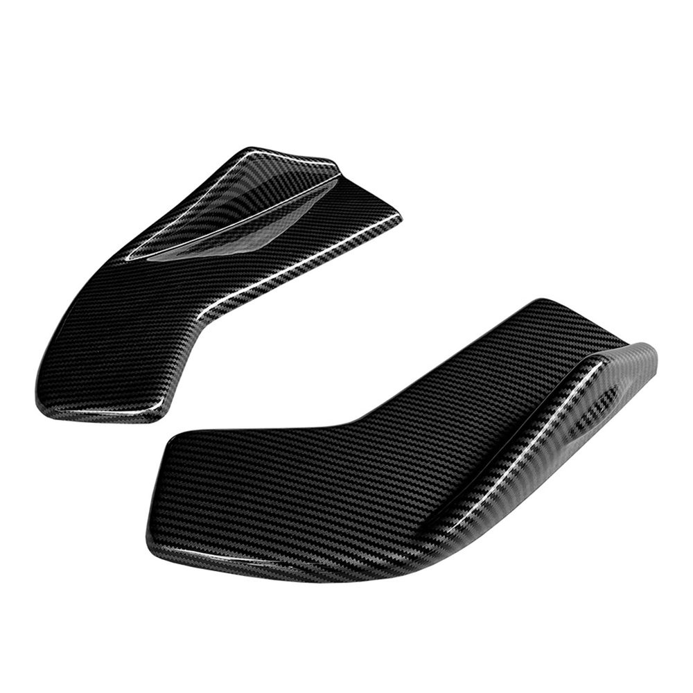 Car Rear Bumper Splitters Aprons Trunk Lip Spoiler Canard Wing Diffuser Wrap Angle Protector Carbon Compatible with VW Scirocco R 2009-2016(Carbon Fiber Look)