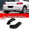 Car Rear Bumper Splitters Aprons Trunk Lip Spoiler Canard Wing Diffuser Wrap Angle Protector Carbon Compatible with VW Scirocco R 2009-2016(Carbon Fiber Look) view 2
