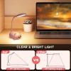 LED Desk Lamp for Kids - Cute Cat Night Light with Foldable Flexible Gooseneck USB Rechargeable Eye-Friendly Reading Girls' Gift Bedroom Bedside Decor view 4