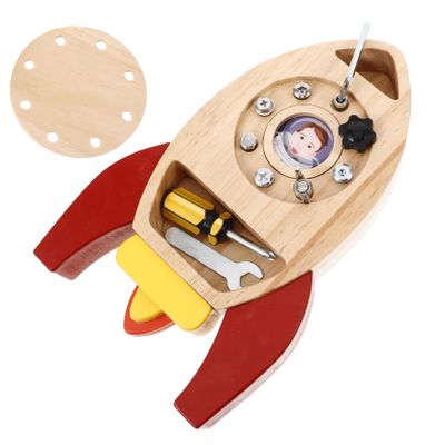 JOINPAYA 1Set Interactive DIY Busy Board Set Montessori Wooden for Fine Motor Skills Development Safe and Screwdriver Plaything for Learning and Imagination