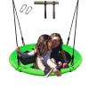 40" Saucer Tree Swing for Kids Outdoor - Heavy-Duty Steel Frame, 900D Oxford Fabric & Reinforced Rope Holds 500lbsGreen view 1