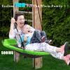 40" Saucer Tree Swing for Kids Outdoor - Heavy-Duty Steel Frame, 900D Oxford Fabric & Reinforced Rope Holds 500lbsGreen view 4
