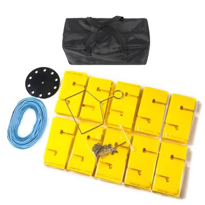 GMSDHCY Team Building Field Day Teamwork Games Set for Adults Work, Outdoor Activities Group Collaboration ABS Building Block Stacking Game(Yellow,10PCS)