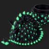critigulf Glow-in-The-Dark 3D Printed Dragon Egg 11.5 inch Extra Nightlight Toy with Rainbow Aqua Lava and Golden. (Green) view 1