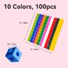 Dotimo 100PCS Math Linking Cubes, Math Cubes for Kids Ages 4-8, Counting Snap Cubes Manipulatives with 10 Colors, Preschool Learning Activities, Classroom Supplies & Homeschool view 3
