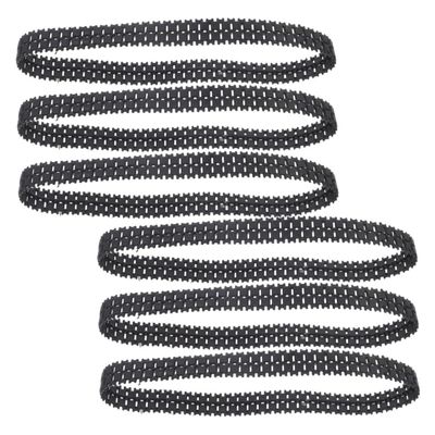 Hohopeti 6pcs Rubber Tank Tracks for Remote Models Shock Absorbing DIY Replacement Parts for Vehicles Stable Performance and Hard Surfaces