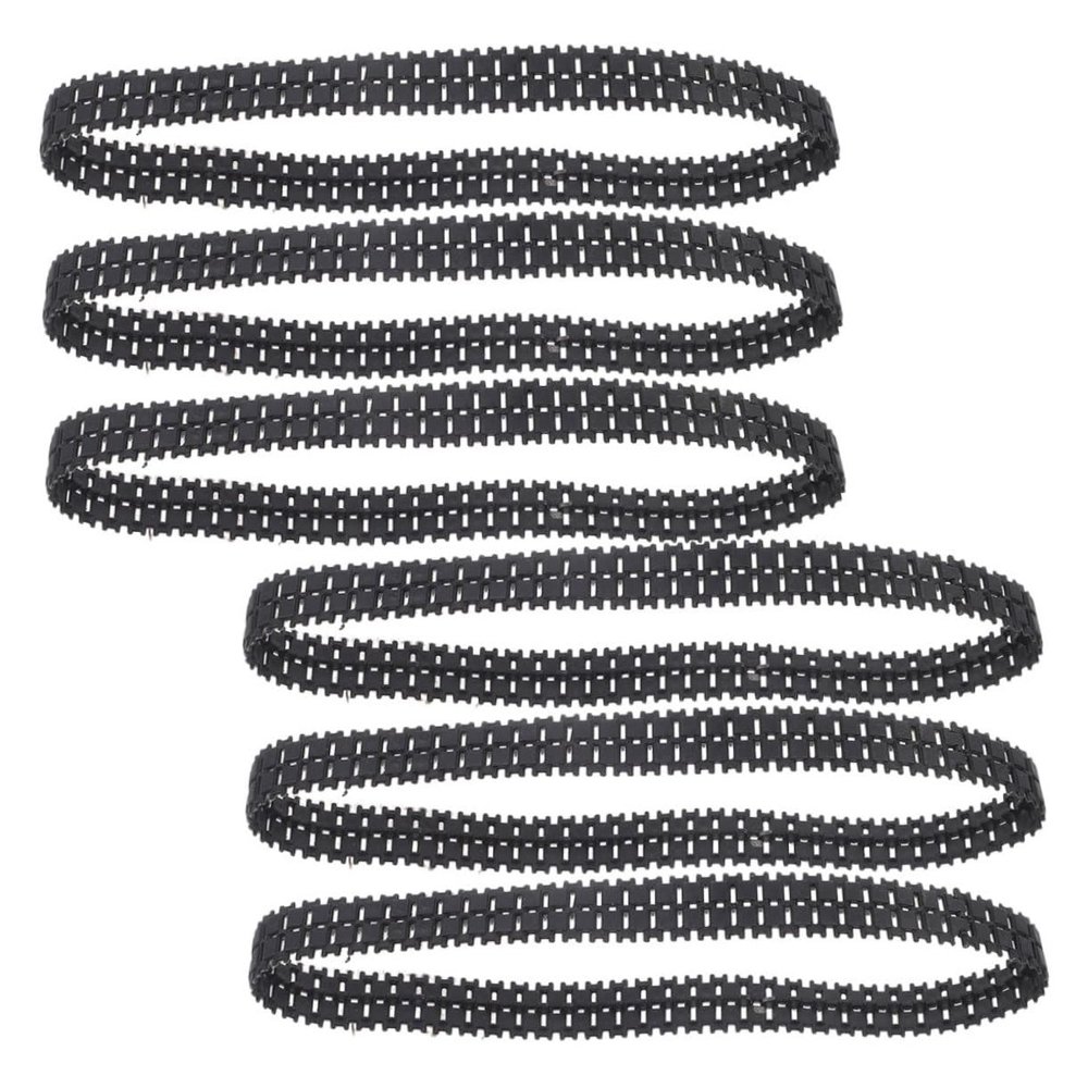 Hohopeti 6pcs Rubber Tank Tracks for Remote Models Shock Absorbing DIY Replacement Parts for Vehicles Stable Performance and Hard Surfaces