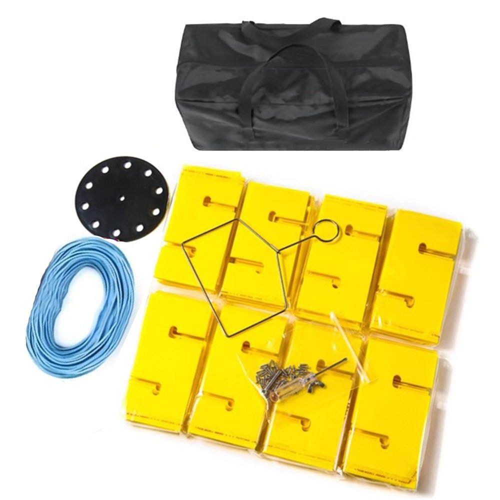 GMSDHCY Team Building Field Day Teamwork Games Set for Adults Work, Outdoor Activities Group Collaboration ABS Building Block Stacking Game(Yellow,8PCS)