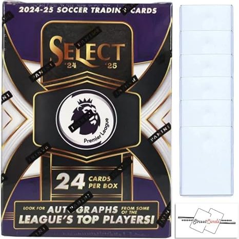 StreetCards 2024-25 Select Premier League Soccer EPL Blaster Box with 24 Trading Cards + 6 Toploaders and StreetCards Magnet!