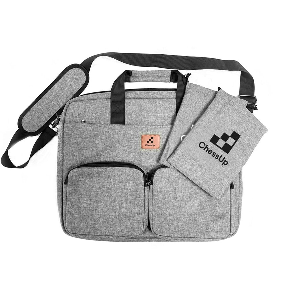 Carry Bag and Piece Sacks by Bryght Labs - Made for the ChessUp 2 Electronic Smart Chess Board