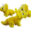 Mini Triceratops Figurines Pack of 3 | Cute Yellow Dinosaur Models for Desk Dcor, Collecting & Painting  3D Printed in Canada view 2