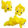 Mini Triceratops Figurines Pack of 3 | Cute Yellow Dinosaur Models for Desk Dcor, Collecting & Painting  3D Printed in Canada view 4