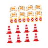 BRIGHTFUFU 24pcs Traffic Roadblock Sign Educational Plaything for Boys and Bright Color Simulation Traffic Signs for Awareness for Birthday and Christmas view 1