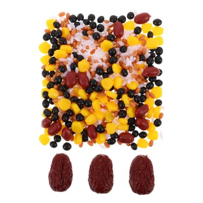Cabilock 100g Realistic Grain Fake Food Props Model Rice Corn Soybean Decor Educational Tool