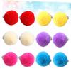 minkissy 6 Pairs Plush Ball Clip-On Earrings for Girls Non-Pierced Pom Pom Ear Clips Jewelry Accessories for Kids Soft and Colorful Fur Ear Cuffs view 3