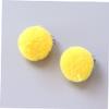 minkissy 6 Pairs Plush Ball Clip-On Earrings for Girls Non-Pierced Pom Pom Ear Clips Jewelry Accessories for Kids Soft and Colorful Fur Ear Cuffs view 4