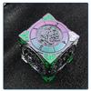 7-in-1 Metal DND Spinner Dice Set, Polyhedral RPG Dice with 3D Relief Design,Dragons Tabletop Gaming Accessory (Mystic Peacock Mirage) view 1