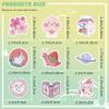 100 PCS Christmas Water Bottle Stickers for Kids,Waterproof Vinyl Pink Stickers for Children,Skateboard,Laptop Sticker for Girls Boys Classroom Prizes view 2