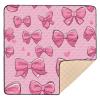 Flradish Purple Bow Baby Play Mat, Waterproof & Non-Slip Playpen Mat 50" X 50" Soft Foldable Crawling Mat Playing for Infants and Toddlers view 1
