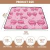 Flradish Purple Bow Baby Play Mat, Waterproof & Non-Slip Playpen Mat 50" X 50" Soft Foldable Crawling Mat Playing for Infants and Toddlers view 3