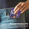 DEEKI Trifold Canvas Outdoor Sports Wallet for Boys Girls Teen Kids Lovely Wallet with Magic Sticker Kids Birthday Festivals Gifts(Flower and Butterfly Purple) view 3