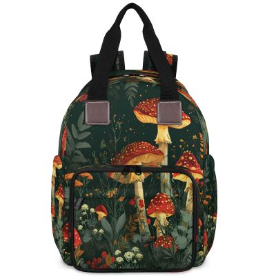 CNNINGYI Baby Diapers Bag Backpack, Waterproof Large Baby Bag for Mom Dad, Mushroom Travel Diaper Bag Backpack, Newborn Essentials, Wild Mushrooms