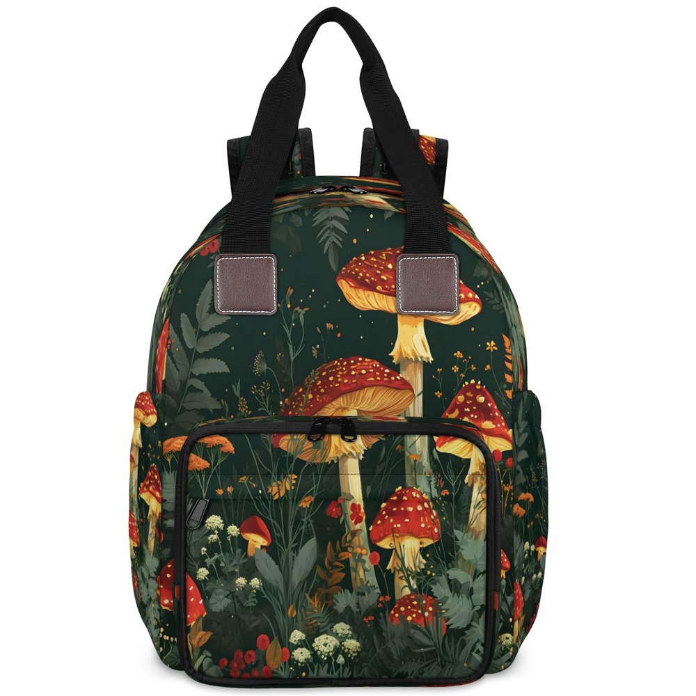 CNNINGYI Baby Diapers Bag Backpack, Waterproof Large Baby Bag for Mom Dad, Mushroom Travel Diaper Bag Backpack, Newborn Essentials, Wild Mushrooms
