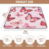 Flradish Pink Butterfly Baby Play Mat, Waterproof & Non-Slip Playpen Mat 50" X 50" Soft Foldable Crawling Mat Playing for Infants and Toddlers view 3