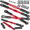 RCarmubWow RC Turnbuckles Camber Links Upgrades Part for 1/10 Slash 4x4(VXL),Rustler 4x4(VXL),Stampede 4x4(VXL),Hoss 4X4 VXL,Jat0 4X4(VXL),Alloy Steering Linkage,Replace #9027#9028#9029,Red