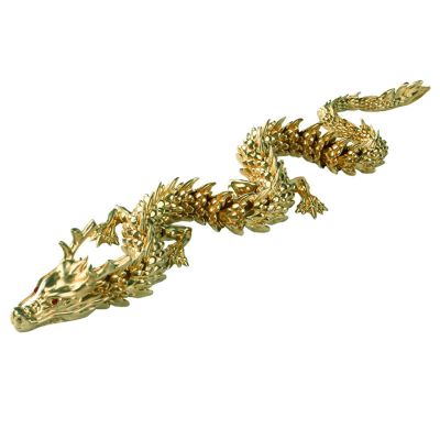 BENBOR Chinese Dragon Figurine Sparkling Bright Color Flexible Chinese Dragon Sculpture Desktop Ornament Party Accessories Dragon