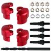 Aluminium Shock Caps & Steel Shock Absorber Bracket Screw for Arrma 1/8 Kraton Typhon Talion Outcast Notorious 6S BLX,1/7 Infraction Mojave Fireteam Felony 6S BLX Limitless (Red) view 3