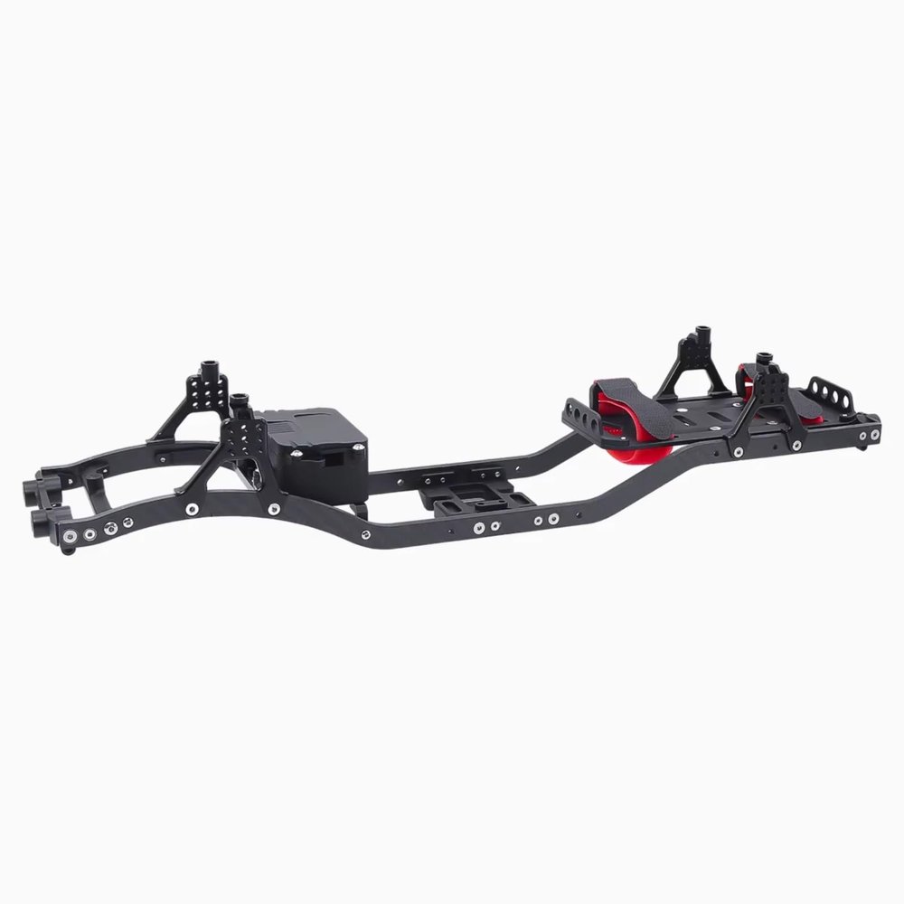 RC Car Accessories for Axial for SCX10 II 90046 D90 275/313/324mm 1/10 Wheelbase Carbon Fiber for Chassis Girder Frame RC Crawler Car Upgrade Parts(Black)