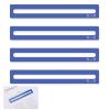 BOXOB 4pcs Mahjong Line Finder, Good Luck Mahjong Card Line Guide Rules Reader Helper Mah Jongg Accessories Gifts for Players (Blue) view 1