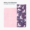 Wake In Cloud - Toddler Nap Mat with Pillow and Minky Fleece Blanket, for Kids Girls in Daycare Preschool Kindergarten, Roll Up Sleeping Bag, Cute Unicorn Floral Botanical, Dark Purple, Standard view 2