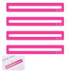 BOXOB 4pcs Mahjong Line Finder, Good Luck Mahjong Card Line Guide Rules Reader Helper Mah Jongg Accessories Gifts for Players (Rose Red) view 1