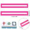 BOXOB 4pcs Mahjong Line Finder, Good Luck Mahjong Card Line Guide Rules Reader Helper Mah Jongg Accessories Gifts for Players (Rose Red) view 2