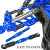 RCarmubWow RC Turnbuckles Camber Links Upgrades Part for 1/10 Slash 4x4(VXL),Rustler 4x4(VXL),Stampede 4x4(VXL),Hoss 4X4 VXL,Jat0 4X4(VXL),Alloy Steering Linkage,Replace #9027#9028#9029,Navy Blue view 3