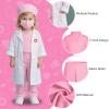 Doctors Kit with Medical Tools Doctor Set Includes Lab Coat Scrubs Stethoscope and Storage Bag Perfect for Doctor Costume Career Day Dress Up Events and Role Imagination Gifts3-4Y view 3