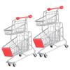 CORHAD 2pcs Mini Carts Supermarket Handcart Modes Trolley Handcart Toys for Boys and Girls Boys Girls Home Decor Storage Container view 1