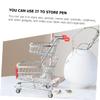 CORHAD 2pcs Mini Carts Supermarket Handcart Modes Trolley Handcart Toys for Boys and Girls Boys Girls Home Decor Storage Container view 3