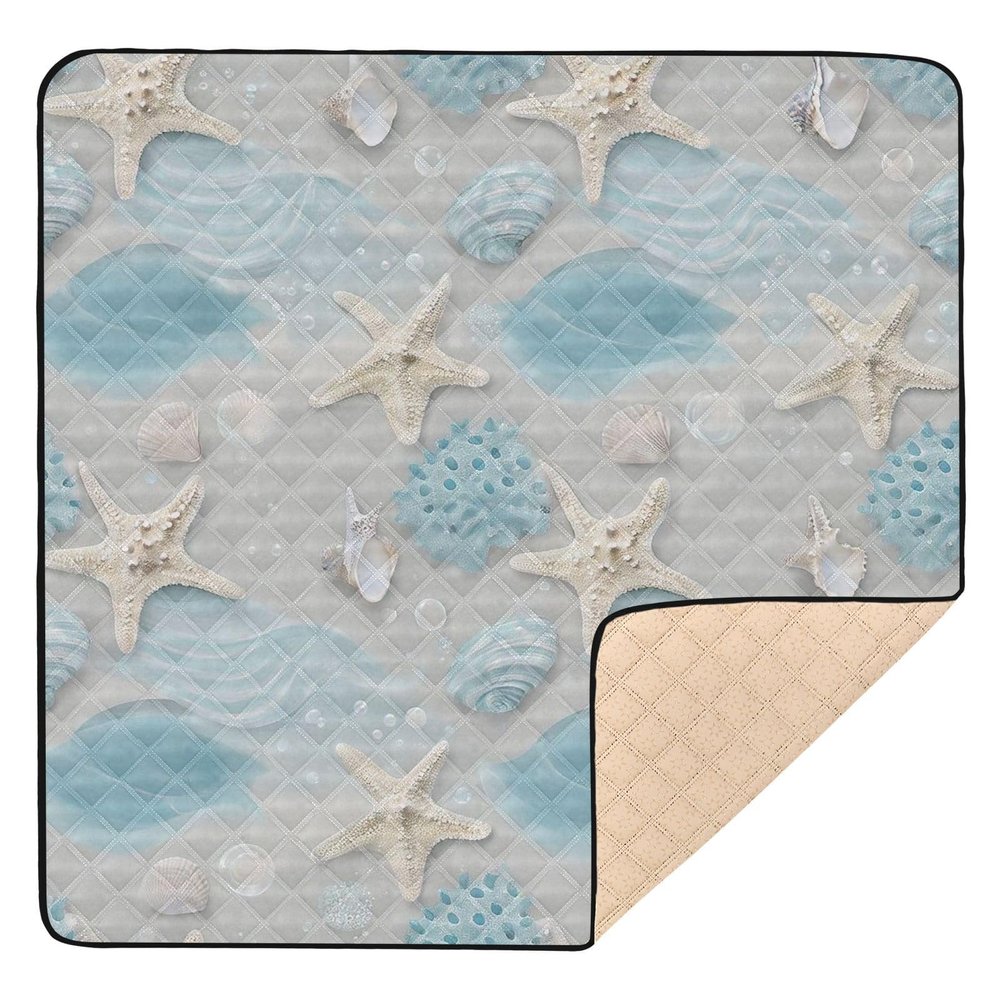 Flradish Shades Baby Play Mat, Waterproof & Non-Slip Playpen Mat 50" X 50" Soft Foldable Crawling Mat Playing for Infants and Toddlers