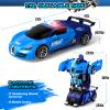 AONEPTR Remote Control Car, One-Click Becoming Robot Transforming Toys Car for Boys, Smooth Deformation, Demo Mode, 360 Rotation, Easy to Use, 2.4GHZ, with LED Lights, RC Cars for Christmas, Kids view 2