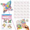 24 Pack DIY Pinwheels Crafts for Kids - Summer Spring Crafts for Kids 3-5, 4-6, 4-8 - Fun & Easy Assembly, Bulk STEM Educational Activity for Easter, Valentines Day, Classroom, Birthday Party Favor view 1