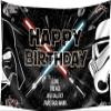Galaxy Birthday Decorations Banner Tapestry for Party Universe Wars Background Party Supplies 60 x40inch 4 gromments Galaxy Wars backdrop Happy Birthday Party for Kids view 1