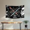Galaxy Birthday Decorations Banner Tapestry for Party Universe Wars Background Party Supplies 60 x40inch 4 gromments Galaxy Wars backdrop Happy Birthday Party for Kids view 2