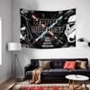 Galaxy Birthday Decorations Banner Tapestry for Party Universe Wars Background Party Supplies 60 x40inch 4 gromments Galaxy Wars backdrop Happy Birthday Party for Kids view 3