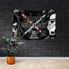 Galaxy Birthday Decorations Banner Tapestry for Party Universe Wars Background Party Supplies 60 x40inch 4 gromments Galaxy Wars backdrop Happy Birthday Party for Kids view 4