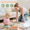 Baby Musical Instruments Set, Montessori Wooden Toys for Toddlers 3+, Neutral Colors Percussion Instruments with Xylophone, Maracas & Tambourine for Kids Preschool Educational and Birthday Gifts view 2